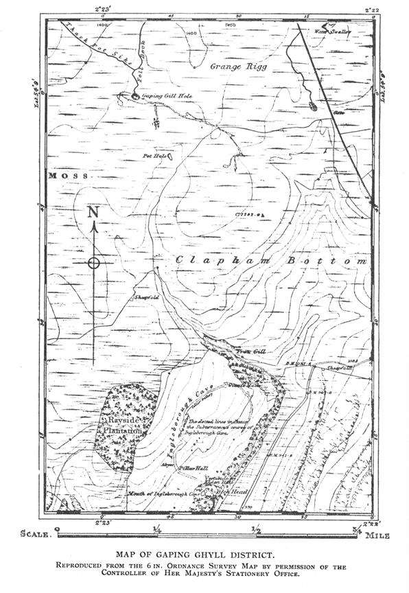 Map of Gaping Ghyll District.