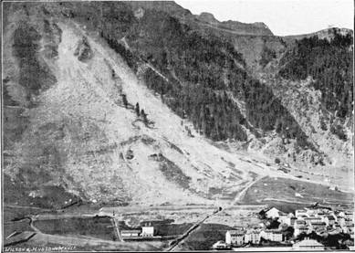 Landslip at Airolo by Tempest Anderson. (c) Yorkshire Ramblers' Club