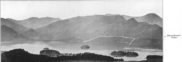 Derwentwater, From Above Keswick: showing bounds of Brandelhow Park by G.P. Abraham, Keswick. (c) Yorkshire Ramblers' Club