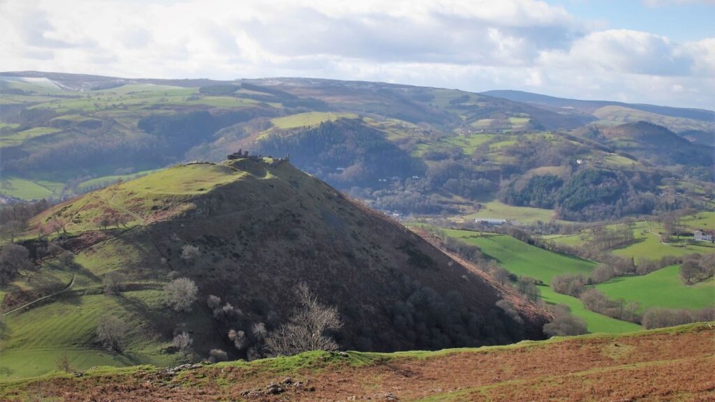 Castell Dinas Bran near Llangollen before the weather changed