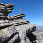 Christine on the airy Cornisa del Diablo