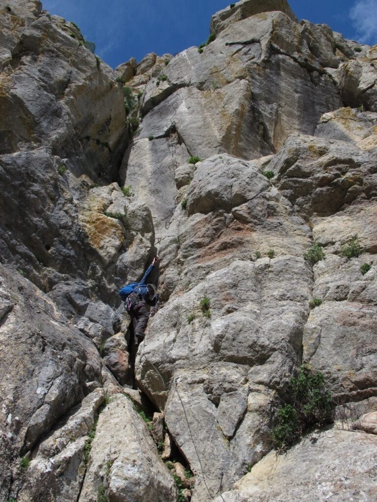 Rich on the Camorro Alto via ferrata