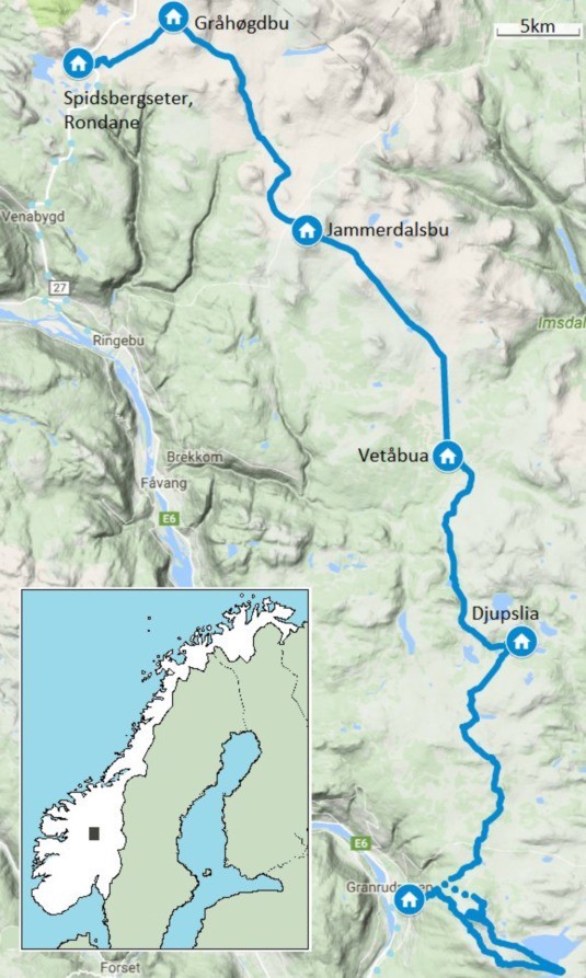 Norway ski-tour map 2017